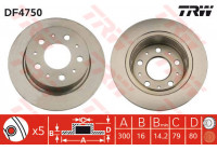 Disque de frein DF4750 TRW