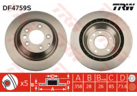 Disque de frein DF4759S TRW