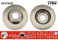 Disque de frein DF4764S TRW