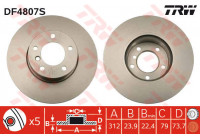 Disque de frein DF4807S TRW