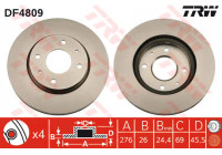Disque de frein DF4809 TRW
