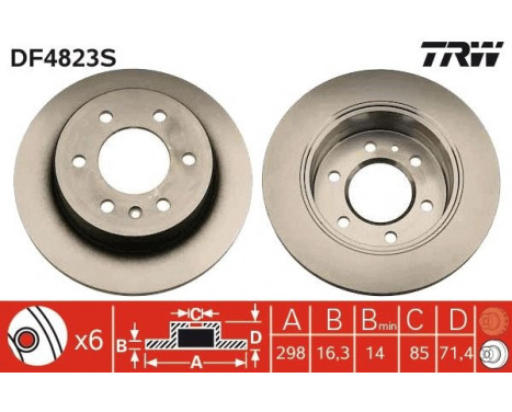 Disque de frein DF4823S TRW, Image 3