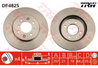 Disque de frein DF4825 TRW