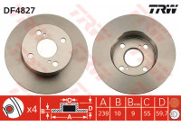Disque de frein DF4827 TRW