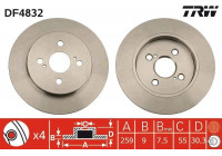 Disque de frein DF4832 TRW
