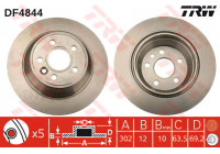 Disque de frein DF4844 TRW