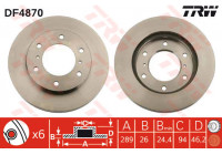 Disque de frein DF4870 TRW