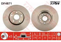 Disque de frein DF4871 TRW