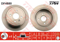 Disque de frein DF4880 TRW