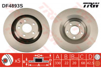 Disque de frein DF4893S TRW