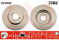 Disque de frein DF4908 TRW