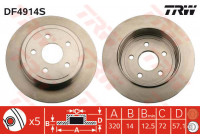 Disque de frein DF4914S TRW