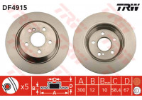 Disque de frein DF4915 TRW