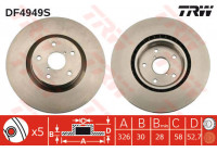 Disque de frein DF4949S TRW