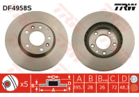 Disque de frein DF4958S TRW