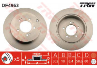 Disque de frein DF4963 TRW