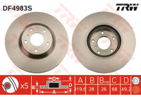 Disque de frein DF4983S TRW