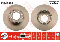 Disque de frein DF4985S TRW