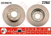 Disque de frein DF4987S TRW