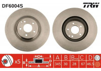 Disque de frein DF6004S TRW