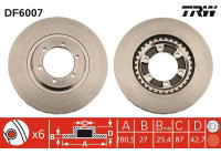 Disque de frein DF6007 TRW