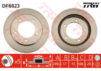 Disque de frein DF6023 TRW
