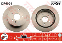 Disque de frein DF6024 TRW