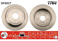 Disque de frein DF6027 TRW