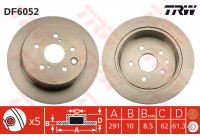 Disque de frein DF6052 TRW