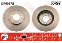 Disque de frein DF6067S TRW