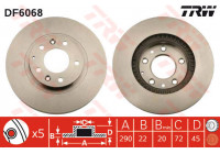 Disque de frein DF6068 TRW