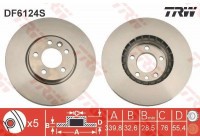 Disque de frein DF6124S TRW