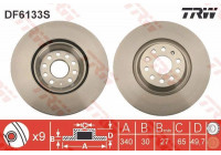 Disque de frein DF6133S TRW