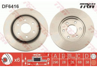 Disque de frein DF6416 TRW