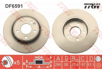 Disque de frein DF6591 TRW