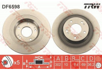 Disque de frein DF6598 TRW