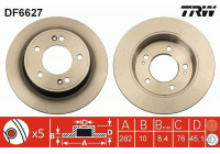 Disque de frein DF6627 TRW