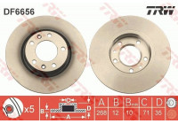 Disque de frein DF6656 TRW