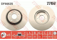 Disque de frein DF6662S TRW