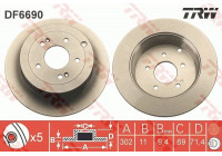 Disque de frein DF6690 TRW