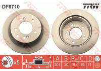 Disque de frein DF6710 TRW