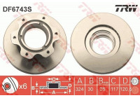 Disque de frein DF6743S TRW
