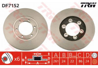 Disque de frein DF7152 TRW