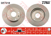 Disque de frein DF7218 TRW