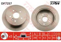 Disque de frein DF7257 TRW