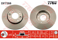 Disque de frein DF7266 TRW