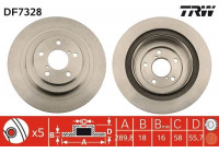 Disque de frein DF7328 TRW