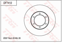 Disque de frein DF7412 TRW