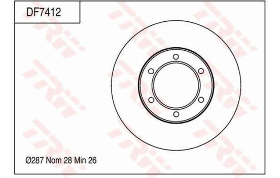 Disque de frein DF7412 TRW
