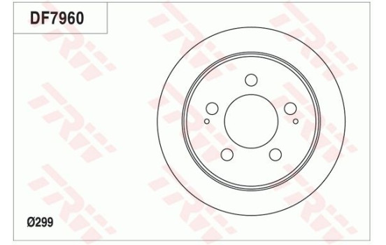 Disque de frein DF7960 TRW